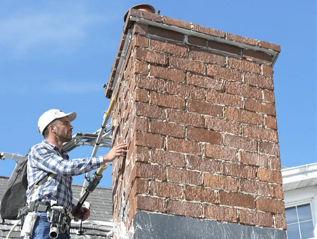 Brickwork for a chimney rebuild by Hull Chimney Sweep in Hull, MA