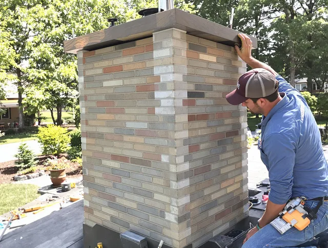 Hull Chimney Sweep completing a modern chimney remodel in Hull, MA
