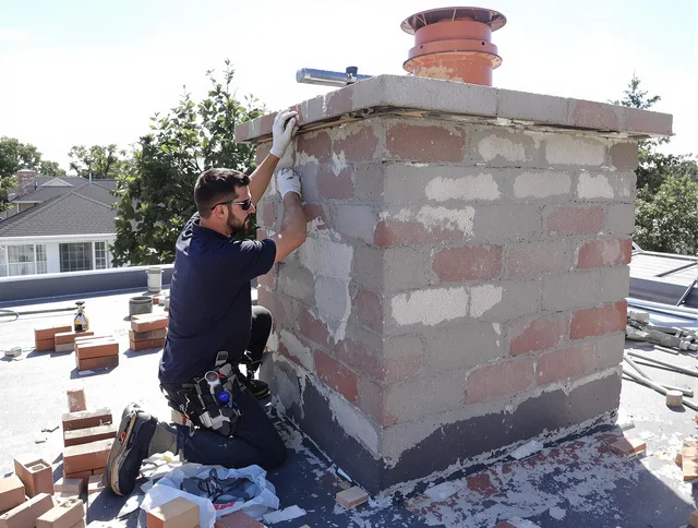 Advanced chimney repair process by Hull Chimney Sweep in Hull, MA
