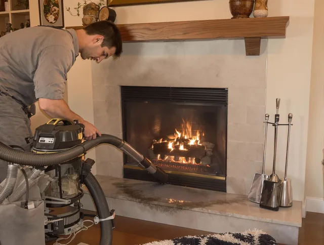 Routine fireplace upkeep by Hull Chimney Sweep in Hull, MA