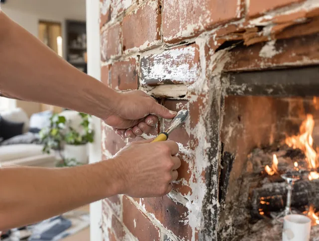 Routine fireplace repair by Hull Chimney Sweep in Hull, MA