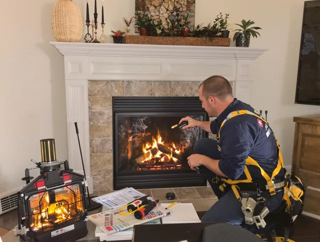 Safety-focused fireplace inspection by Hull Chimney Sweep in Hull, MA