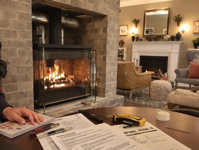 Hull Chimney Sweep verifying fireplace safety measures in Hull, MA